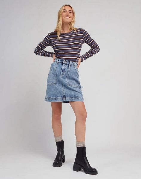 Спідниця Lee Military Denim Синій W27 112341370 112341370 фото