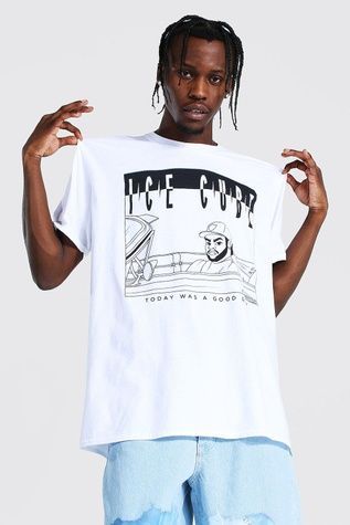 Футболка Boohoo Oversized Ice Cube Outline License Білий S MZZ26059 MZZ26059 фото