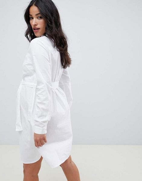 Cукня-сорочка для вагітних ASOS DESIGN with Tie Belt Білий EU34 11967599 11967599 фото