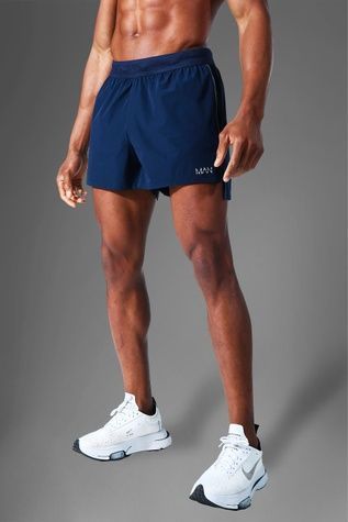 Шорти boohoo Active Gym Side Split Running Синій XS MZZ41078 MZZ41078 фото