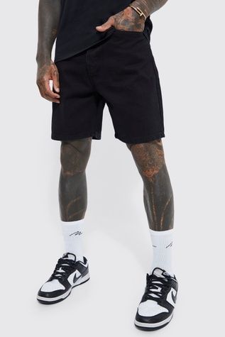 Шорти Boohoo Relaxed Fit Rigid Denim Чорний 38 BMM34773 BMM34773 фото