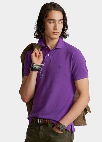 Футболка Polo Ralph Lauren The Iconic Mesh Фіолетовий M 710782592029 710782592029 фото