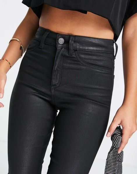 Джинси ASOS DESIGN Petite Ridley Skinny Чорний W26L36 104223894 104223894 фото