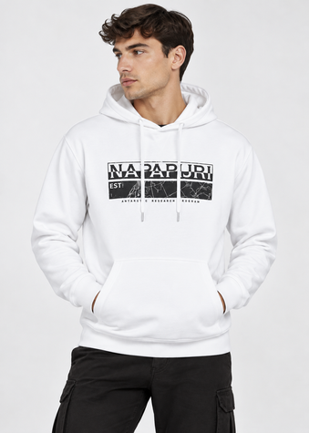 Худі Napapijri Balfrin H Білий XL NP0A4I3X0411 NP0A4I3X0411-W фото