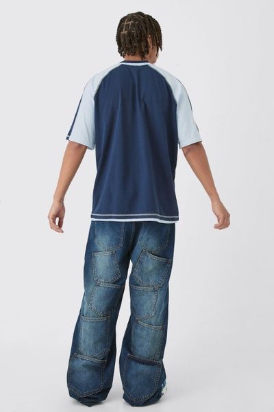 Джинси Boohoo Extreme Baggy Rigid Multi Pocket Синій 30R BMM83928 BMM83928 фото