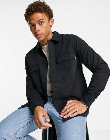 Сорочка Only & Sons Onsilvio Life LS Twill Overshirt Чорний M 22019749 22019749 фото