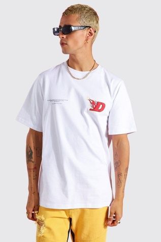 Футболка Boohoo DaBaby med tryck bak och fram Білий S AMM00678 AMM00678 фото