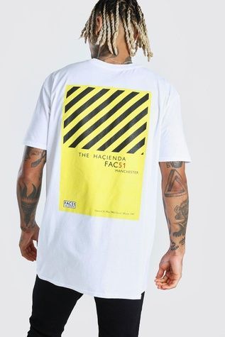 Футболка Boohoo Oversized Hacienda License Print Білий M MZZ25736 MZZ25736 фото